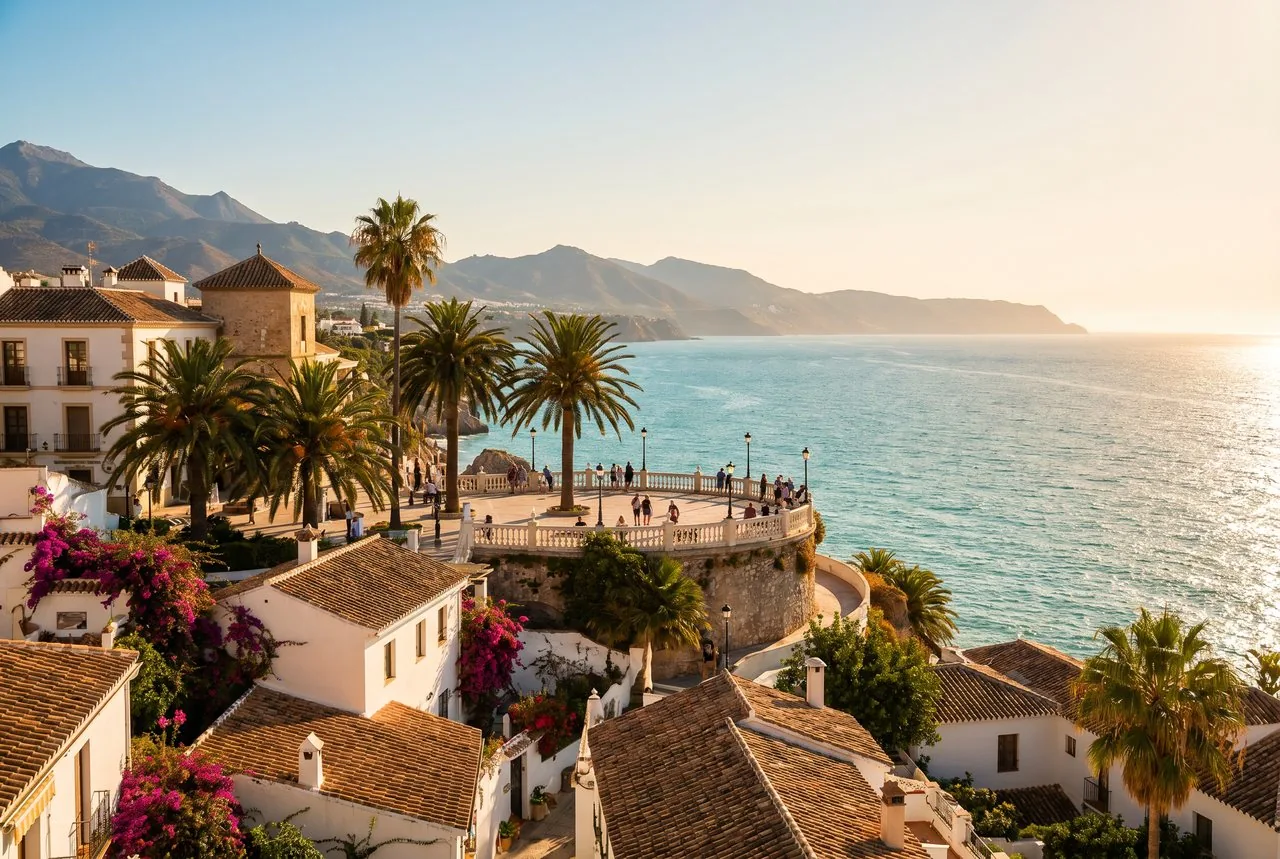 Aussichtspunkt Balcón de Europa in Nerja mit Blick aufs Meer